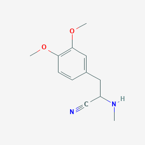 molecular formula C12H16N2O2 B303368 3-(3,4-Dimethoxyphenyl)-2-(methylamino)propanenitrile 