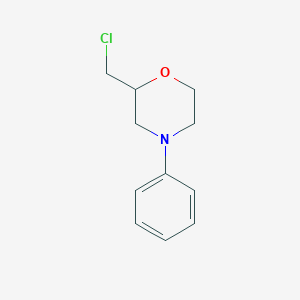 molecular formula C11H14ClNO B3033684 2-(氯甲基)-4-苯基吗啉 CAS No. 112913-98-1