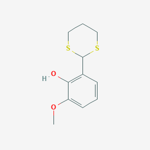 molecular formula C11H14O2S2 B303369 2-(1,3-Dithian-2-yl)-6-methoxyphenol 