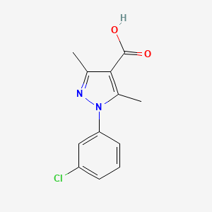 molecular formula C12H11ClN2O2 B3033702 1-(3-chlorophenyl)-3,5-dimethyl-1H-pyrazole-4-carboxylic acid CAS No. 113808-90-5