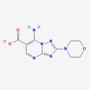 molecular formula C10H12N6O3 B3033704 7-Amino-2-morpholino[1,2,4]triazolo[1,5-a]pyrimidine-6-carboxylic acid CAS No. 113967-72-9