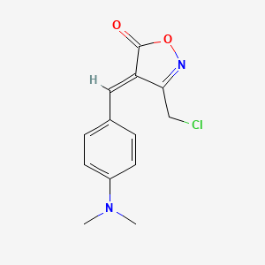 molecular formula C13H13ClN2O2 B3033707 (4E)-3-(Chloromethyl)-4-[4-(dimethylamino)-benzylidene]isoxazol-5(4H)-one CAS No. 1142199-10-7