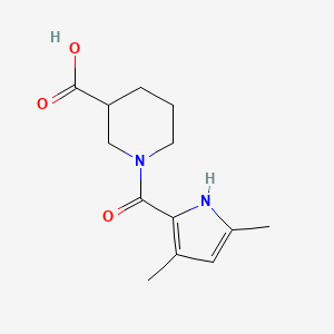 molecular formula C13H18N2O3 B3033712 1-[(3,5-二甲基-1H-吡咯-2-基)羰基]哌啶-3-羧酸 CAS No. 1142209-94-6