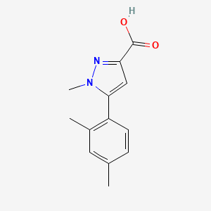 molecular formula C13H14N2O2 B3033718 5-(2,4-dimethylphenyl)-1-methyl-1H-pyrazole-3-carboxylic acid CAS No. 1147201-38-4