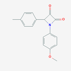 molecular formula C17H15NO3 B303372 1-(4-Methoxyphenyl)-4-(4-methylphenyl)-2,3-azetidinedione 