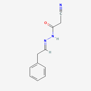 B3033720 2-cyano-N'-[(1E)-2-phenylethylidene]acetohydrazide CAS No. 115163-89-8
