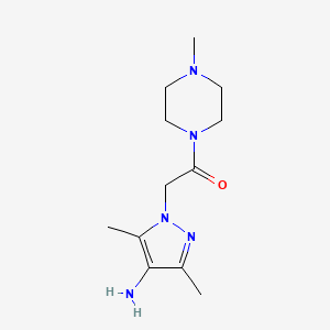 molecular formula C12H21N5O B3033722 2-(4-amino-3,5-dimethyl-1H-pyrazol-1-yl)-1-(4-methylpiperazin-1-yl)ethanone CAS No. 1152700-32-7