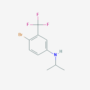 molecular formula C10H11BrF3N B3033724 4-Bromo-N-isopropyl-3-(trifluoromethyl)aniline CAS No. 1152870-19-3