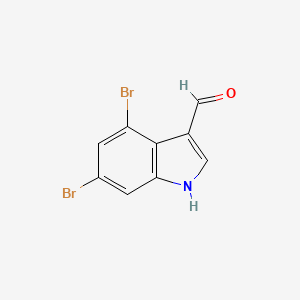 molecular formula C9H5Br2NO B3033734 4,6-dibromo-1H-indole-3-carbaldehyde CAS No. 115666-29-0
