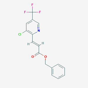molecular formula C16H11ClF3NO2 B3033750 3-[3-氯-5-(三氟甲基)-2-吡啶基]丙烯酸苄酯 CAS No. 1164460-28-9