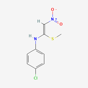 4-chloro-N-[1-(methylsulfanyl)-2-nitrovinyl]aniline
