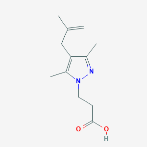 3-[3,5-dimethyl-4-(2-methylprop-2-en-1-yl)-1H-pyrazol-1-yl]propanoic acid