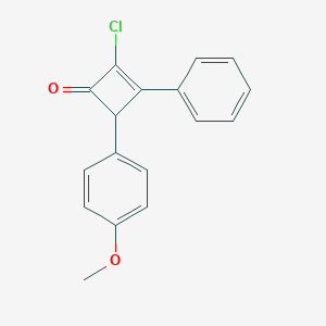 molecular formula C17H13ClO2 B303376 2-Chloro-4-(4-methoxyphenyl)-3-phenyl-2-cyclobuten-1-one 