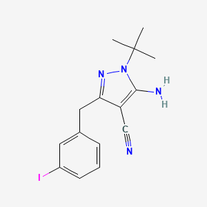 3-(3-Iodobenzyl)-1-tert-butyl-5-amino-1H-pyrazole-4-carbonitrile