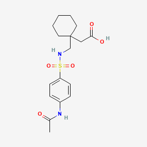 molecular formula C17H24N2O5S B3033769 (1-[(([4-(乙酰氨基)苯基]磺酰)氨基)甲基]环己基)乙酸 CAS No. 1175804-00-8