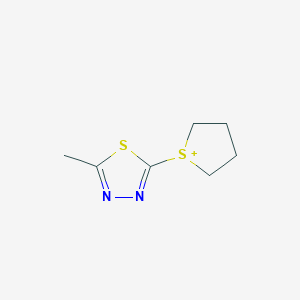 molecular formula C7H11N2S2+ B303377 1-(5-Methyl-1,3,4-thiadiazol-2-yl)tetrahydrothiophenium 