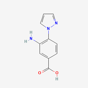 molecular formula C10H9N3O2 B3033777 3-Amino-4-(1h-pyrazol-1-yl)benzoic acid CAS No. 1178121-29-3