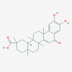 molecular formula C28H36O5 B3033784 10,11-Dihydroxy-2,4a,6a,6a,14a-pentamethyl-8-oxo-1,3,4,5,6,13,14,14b-octahydropicene-2-carboxylic acid CAS No. 118172-80-8