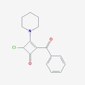 molecular formula C16H16ClNO2 B303379 2-Benzoyl-4-chloro-3-(1-piperidinyl)-2-cyclobuten-1-one 