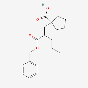 1-[3-(Benzyloxy)-3-oxo-2-propylpropyl]cyclopentane-1-carboxylic acid