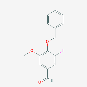 molecular formula C15H13IO3 B3033796 4-(Benzyloxy)-3-iodo-5-methoxybenzaldehyde CAS No. 119113-94-9