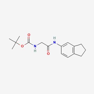 molecular formula C16H22N2O3 B3033797 N-(tert-butoxycarbonyl)-N1-(2,3-dihydro-1H-inden-5-yl)glycinamide CAS No. 1192998-98-3