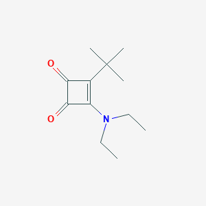 molecular formula C12H19NO2 B303381 3-Tert-butyl-4-(diethylamino)-3-cyclobutene-1,2-dione 