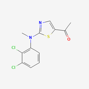 molecular formula C12H10Cl2N2OS B3033814 1-{2-[2,3-Dichloro(methyl)anilino]-1,3-thiazol-5-yl}-1-ethanone CAS No. 1208907-43-0