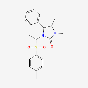 molecular formula C20H24N2O3S B3033825 1,5-dimethyl-3-{1-[(4-methylphenyl)sulfonyl]ethyl}-4-phenyltetrahydro-2H-imidazol-2-one CAS No. 1212191-69-9