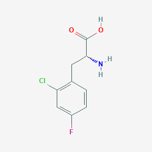 molecular formula C9H9ClFNO2 B3033830 (R)-2-Amino-3-(2-chloro-4-fluorophenyl)propanoic acid CAS No. 1212966-63-6