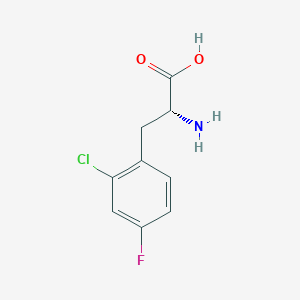 molecular formula C9H9ClFNO2 B3033830 D-2-Chloro-4-fluorophe CAS No. 1212966-63-6