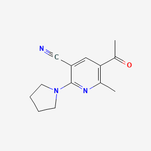 molecular formula C13H15N3O B3033831 5-Acetyl-6-methyl-2-(1-pyrrolidinyl)nicotinonitrile CAS No. 121348-12-7