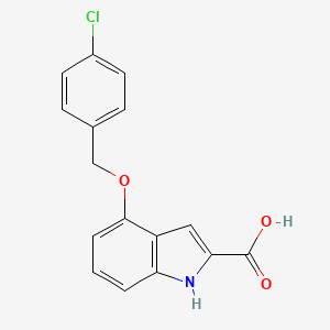 4-[(4-chlorobenzyl)oxy]-1H-indole-2-carboxylic acid