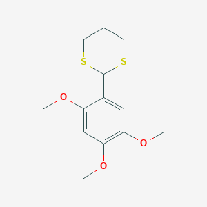 molecular formula C13H18O3S2 B303385 2-(2,4,5-Trimethoxyphenyl)-1,3-dithiane 