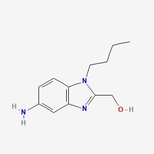 molecular formula C12H17N3O B3033852 (5-氨基-1-丁基-1H-苯并咪唑-2-基)甲醇 CAS No. 1224322-32-0