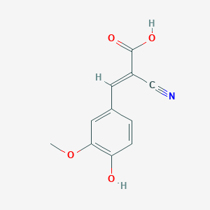 molecular formula C11H9NO4 B3033853 (2E)-2-cyano-3-(4-hydroxy-3-methoxyphenyl)prop-2-enoic acid CAS No. 122520-75-6