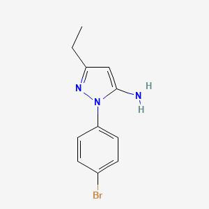 molecular formula C11H12BrN3 B3033855 1-(4-Bromophenyl)-3-ethyl-1H-pyrazol-5-amine CAS No. 1225794-45-5