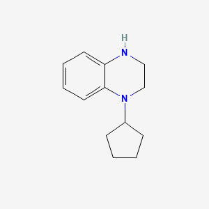 molecular formula C13H18N2 B3033859 1-cyclopentyl-1,2,3,4-tetrahydroQuinoxaline CAS No. 1226379-64-1