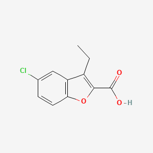molecular formula C11H9ClO3 B3033873 5-Chloro-3-ethyl-1-benzofuran-2-carboxylic acid CAS No. 1239847-96-1