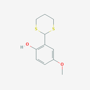 molecular formula C11H14O2S2 B303388 2-(1,3-Dithian-2-yl)-4-methoxyphenol 