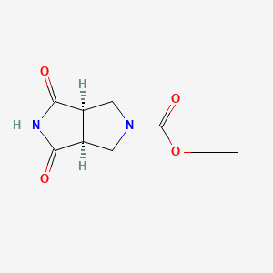 molecular formula C11H16N2O4 B3033891 (3aR,6aS)-rel-tert-Butyl 4,6-dioxohexahydropyrrolo[3,4-c]pyrrole-2(1H)-carboxylate CAS No. 1251003-99-2
