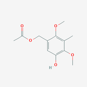 molecular formula C12H16O5 B303390 5-Hydroxy-2,4-dimethoxy-3-methylbenzyl acetate 