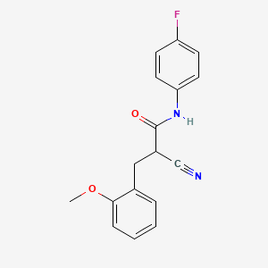 molecular formula C17H15FN2O2 B3033902 2-cyano-N-(4-fluorophenyl)-3-(2-methoxyphenyl)propanamide CAS No. 1260634-66-9