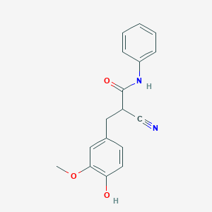 molecular formula C17H16N2O3 B3033909 2-cyano-3-(4-hydroxy-3-methoxyphenyl)-N-phenylpropanamide CAS No. 1261009-97-5