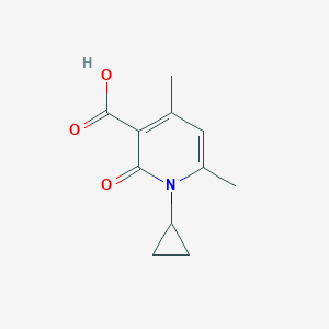 molecular formula C11H13NO3 B3033935 1-Cyclopropyl-4,6-dimethyl-2-oxo-1,2-dihydropyridine-3-carboxylic acid CAS No. 1267612-07-6