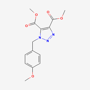 molecular formula C14H15N3O5 B3033936 dimethyl 1-(4-methoxybenzyl)-1H-1,2,3-triazole-4,5-dicarboxylate CAS No. 126799-88-0