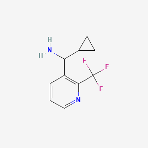 molecular formula C10H11F3N2 B3033938 Cyclopropyl[2-(trifluoromethyl)pyridin-3-yl]methanamine CAS No. 1270517-61-7