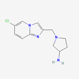 1-[(6-Chloroimidazo[1,2-a]pyridin-2-yl)methyl]pyrrolidin-3-amine