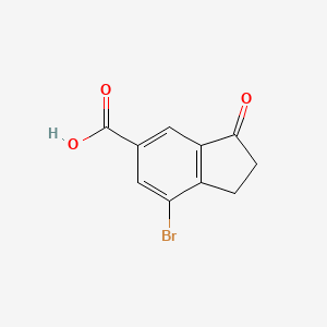 molecular formula C10H7BrO3 B3033942 7-Bromo-3-oxo-2,3-dihydro-1H-indene-5-carboxylic acid CAS No. 1273596-20-5
