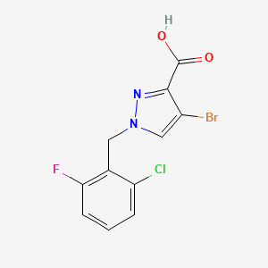 4-bromo-1-[(2-chloro-6-fluorophenyl)methyl]-1H-pyrazole-3-carboxylic acid